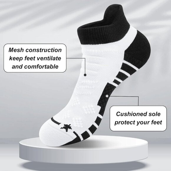 Womens Athletic Socks Low Cut Gym Workout Sports Ankle Socks Cushioned Running S - Picture 3 of 6